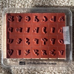 Stampin' Up! Red Alphabet Stamp Set-never used!